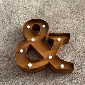 Brown Ampersand Marquee Light